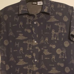 Star Wars Imperial Droids Button Up Size Small